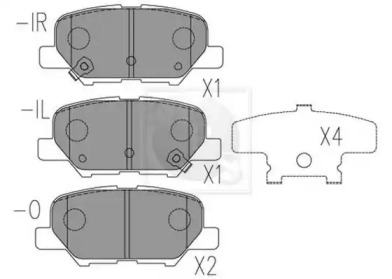 Комплект тормозных колодок (NPS: M361A21)