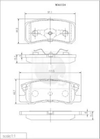 Комплект тормозных колодок (NPS: M361I24)