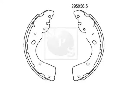 Комлект тормозных накладок (NPS: N350N13)