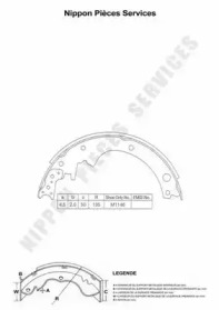 Комлект тормозных накладок (NPS: N350N32)