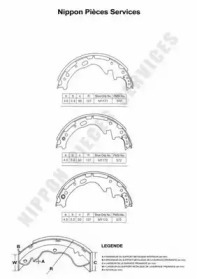 Комлект тормозных накладок (NPS: N350N36)