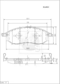 Комплект тормозных колодок (NPS: N360N21)