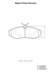 Комплект тормозных колодок (NPS: N360N59)