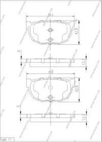 Комплект тормозных колодок (NPS: N361N21)