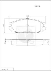 Комплект тормозных колодок (NPS: N361N32)