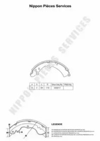 Комлект тормозных накладок (NPS: S350I06)