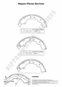 Комлект тормозных накладок (NPS: T350A80)