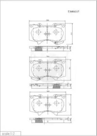 Комплект тормозных колодок (NPS: T360A117)