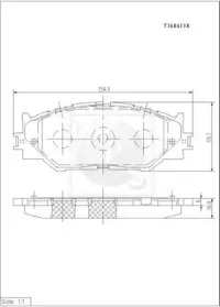 Комплект тормозных колодок (NPS: T360A118)