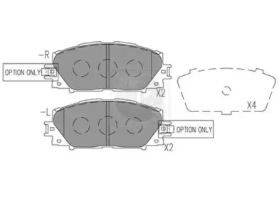 Комплект тормозных колодок (NPS: T360A129)