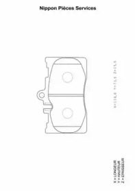 Комплект тормозных колодок (NPS: T360A16)