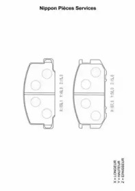 Комплект тормозных колодок (NPS: T360A29)