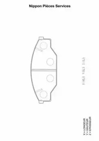 Комплект тормозных колодок (NPS: T360A47)