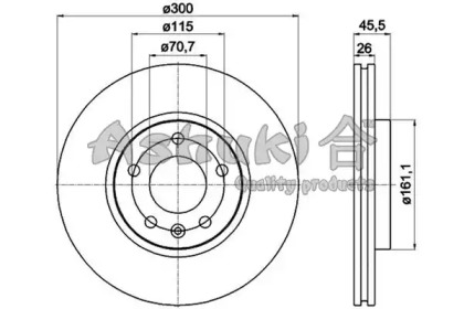 Тормозной диск (ASHUKI: 0990-7190)