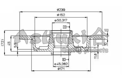 Тормозной диск (ASHUKI: 0993-1004)