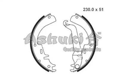Комлект тормозных накладок (ASHUKI: 1050-2050)