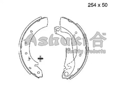 Комлект тормозных накладок (ASHUKI: 1050-2501)