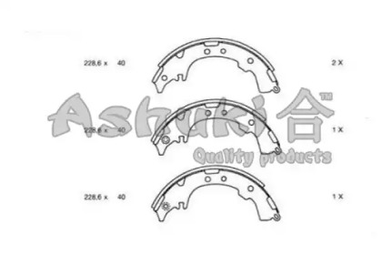 Комлект тормозных накладок (ASHUKI: 1050-8602)