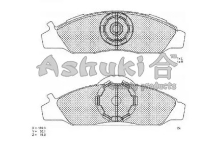 Комплект тормозных колодок (ASHUKI: 1080-0040)