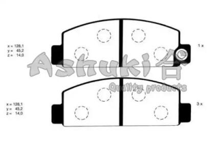 Комплект тормозных колодок (ASHUKI: 1080-0203)