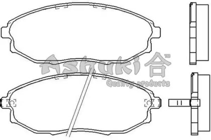 Комплект тормозных колодок (ASHUKI: 1080-2190)