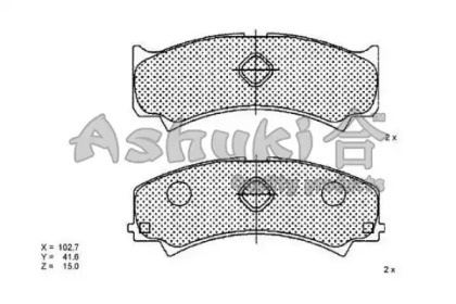 Комплект тормозных колодок (ASHUKI: 1080-4106)