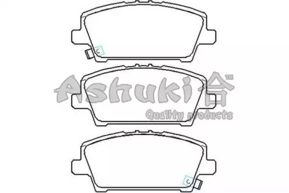 Комплект тормозных колодок (ASHUKI: 1080-6504)