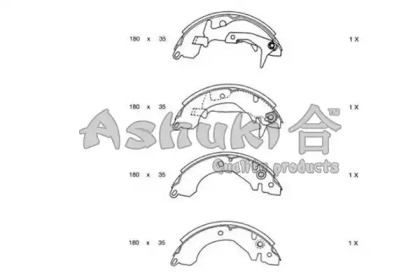 Комлект тормозных накладок (ASHUKI: C011-01)