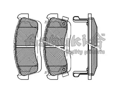 Комплект тормозных колодок (ASHUKI: D091-08)
