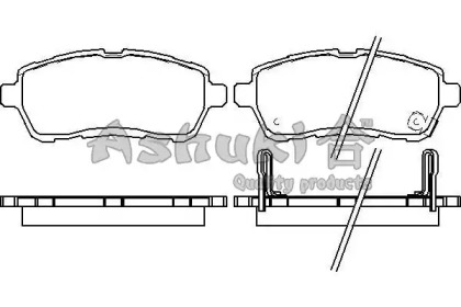 Комплект тормозных колодок (ASHUKI: D091-09)