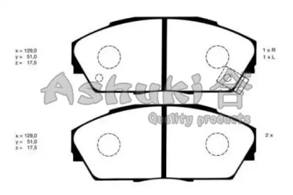 Комплект тормозных колодок (ASHUKI: H031-01)
