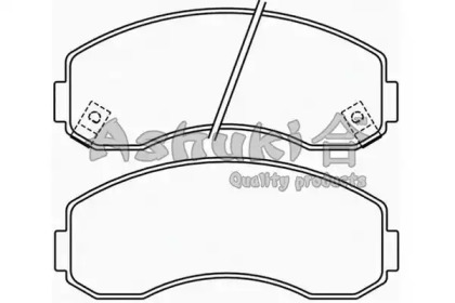 Комплект тормозных колодок (ASHUKI: I044-15)
