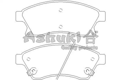 Комплект тормозных колодок (ASHUKI: J009-50)