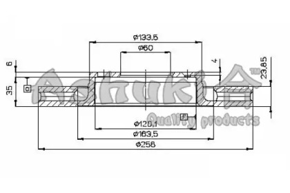 Тормозной диск (ASHUKI: J027-01)