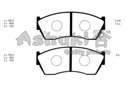 Комплект тормозных колодок (ASHUKI: K012-06)