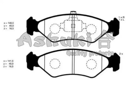 Комплект тормозных колодок (ASHUKI: M041-10)