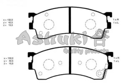 Комплект тормозных колодок (ASHUKI: M050-10)