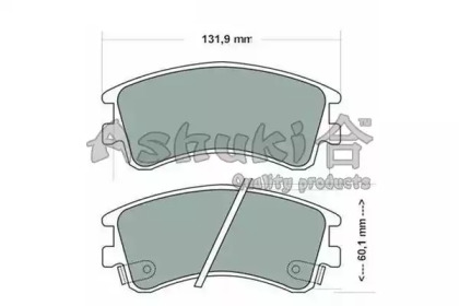 Комплект тормозных колодок (ASHUKI: M050-36)