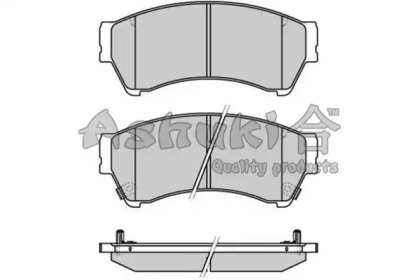 Комплект тормозных колодок (ASHUKI: M050-38)