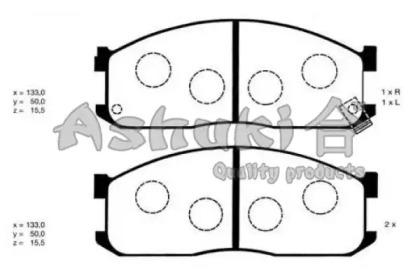 Комплект тормозных колодок (ASHUKI: M058-01)