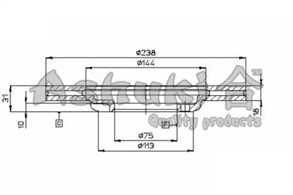 Тормозной диск (ASHUKI: M605-01)