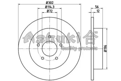 Тормозной диск (ASHUKI: M606-41)