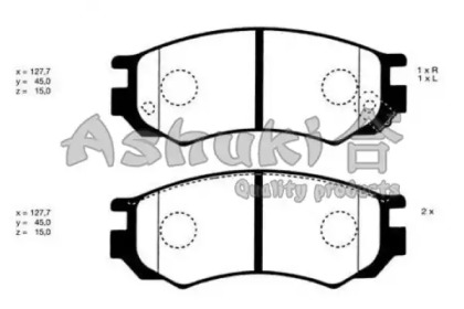 Комплект тормозных колодок (ASHUKI: N009-91)