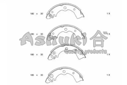 Комлект тормозных накладок (ASHUKI: N011-55)