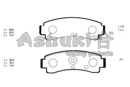 Комплект тормозных колодок (ASHUKI: N011-86)