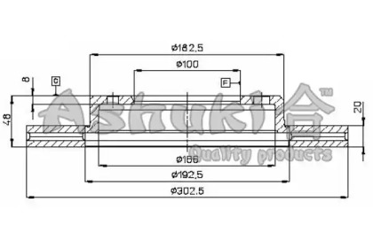 Тормозной диск (ASHUKI: T602-42)