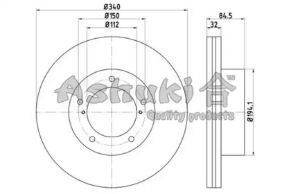 Тормозной диск (ASHUKI: T603-45)