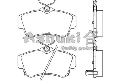 Комплект тормозных колодок (ASHUKI: US104201)