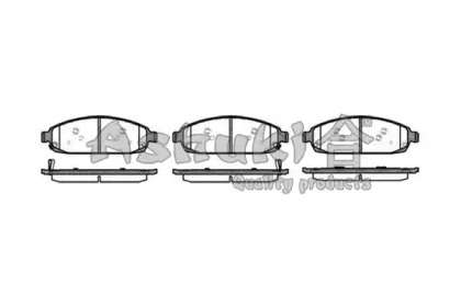 Комплект тормозных колодок (ASHUKI: US104219)