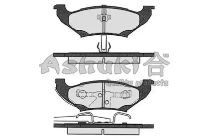 Комплект тормозных колодок (ASHUKI: US104235)